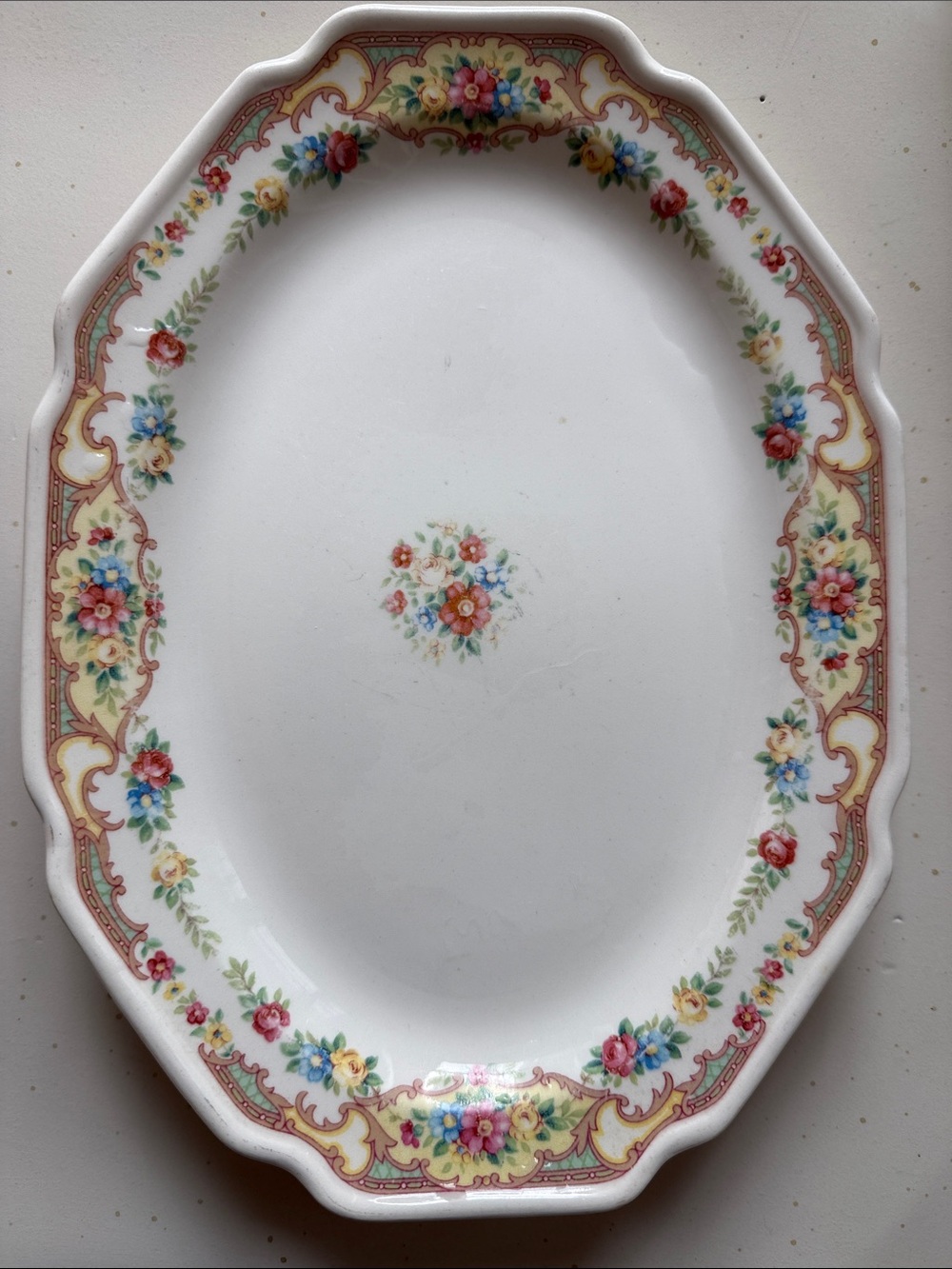Antique “Mildred” small serving platter